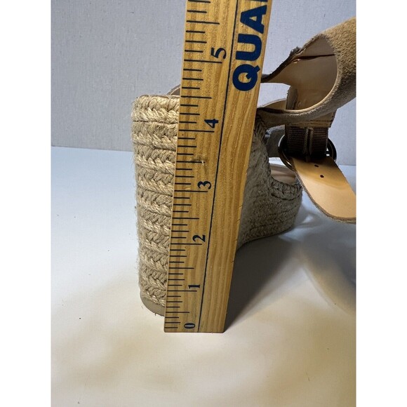 Dolce Vita Shae Jute Strappy Y2K Beige Suede Platform Wedge Sandals 9.5 - Picture 6 of 6